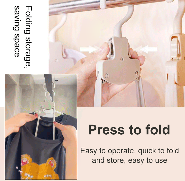 【Fold freely can hang anything】Automatic rebound widening magic hanger
