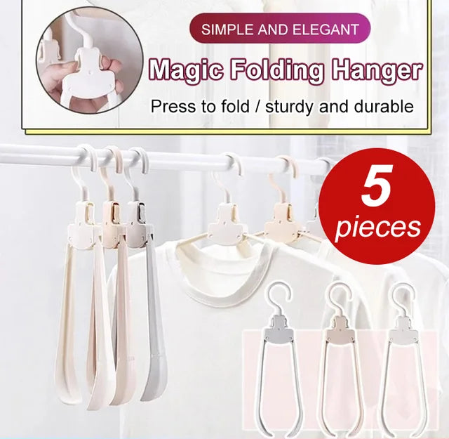 【Fold freely can hang anything】Automatic rebound widening magic hanger