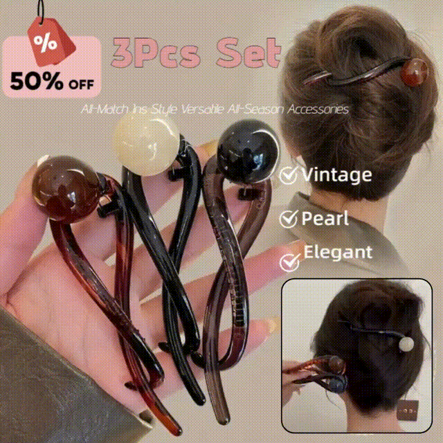 3-Piece Pearl Hairpins for Stylish Looks