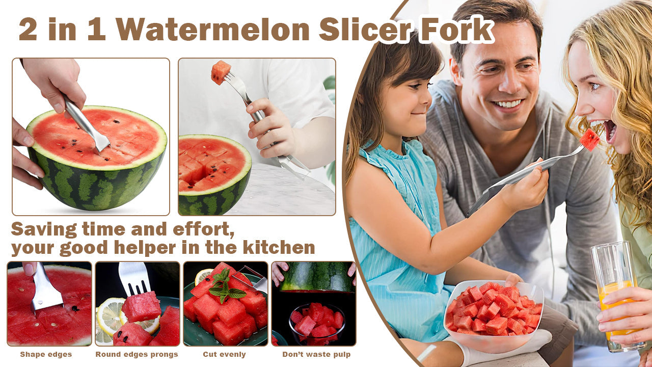2 Pcs Watermelon Slicer Forks